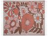 Decke mehrfarbig Blumenmotiv 130 x 170 cm DARAU_834837
