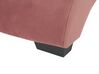 Chaise longue de terciopelo rosa pastel/negro/plateado con altavoz Bluetooth SIMORRE_823107
