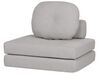 Fabric Single Sofa Bed Light Grey OLDEN_906456