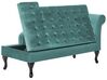 Right Hand Velvet Chaise Lounge with Storage Teal PESSAC_882024