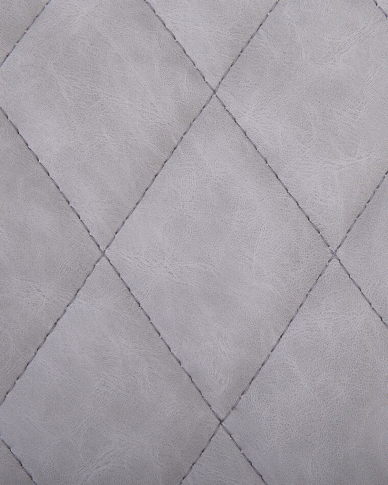 Faux Leather Armless Desk Chair Grey MARIBEL Beliani.co.uk