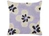 Set of 2 Cotton Kids Cushions Flowers Pattern 45 x 45 cm Purple SOAPWORT_906647