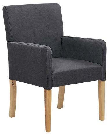 Fabric Dining Chair Grey ROCKEFELLER