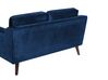 2 Seater Velvet Sofa Navy Blue LOKKA_704373