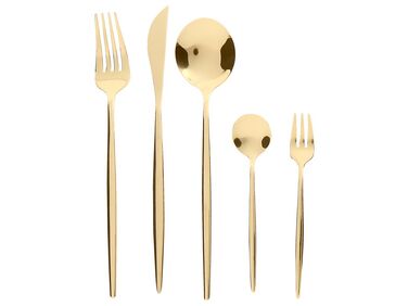 30 Piece Cutlery Set Gold RIGATONI