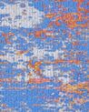 Teppich mehrfarbig 140 x 200 cm abstraktes Muster Fransen Kurzflor ACARLAR_817376