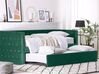 Tagesbett ausziehbar Samtstoff grün Lattenrost 90 x 200 cm GASSIN_779275