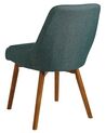 Set of 2 Fabric Dining Chairs Green MELFORT_799992