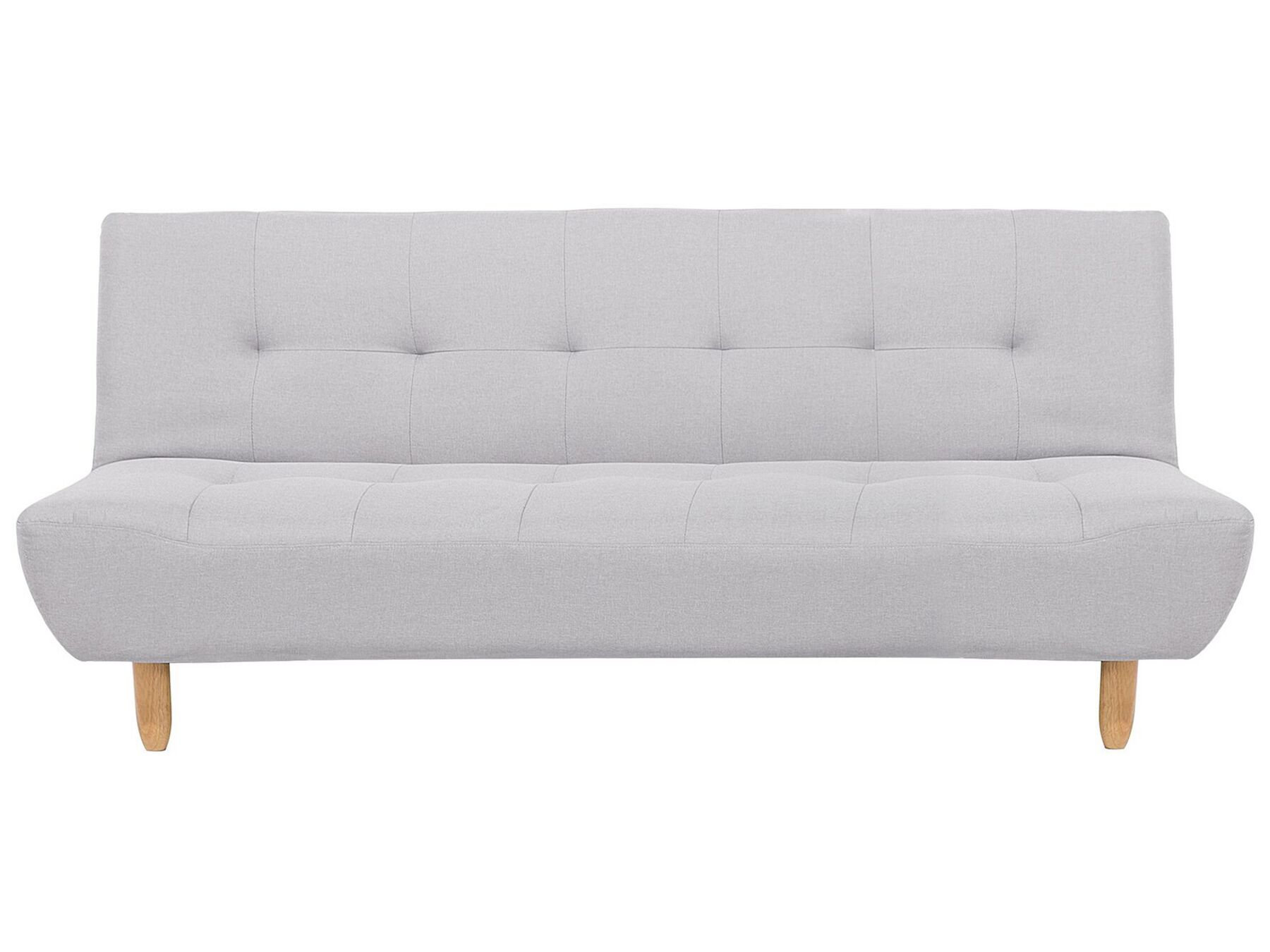 Sofa im Retro Stil Polsterbezug 3-Sitzer-Sofa mit Schlaffunktion hellgrau Alsten