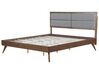 Bed hout donkerbruin 180 x 200 cm POISSY_739370