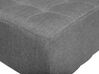 Canapé panoramique convertible en tissu gris clair 5 places avec pouf ABERDEEN _715978
