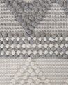 Teppich Wolle beige / grau 200 x 200 cm geometrisches Muster Kurzflor BOZOVA_830973