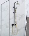 Kolumna prysznicowa z deszczownicą czarno-złota GURARA _813541