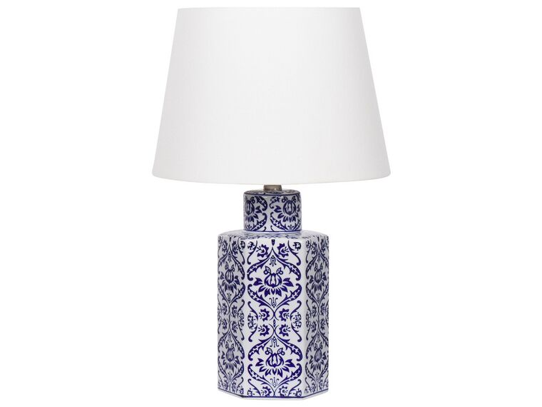 Table Lamp White and Blue MARCELIN_882985