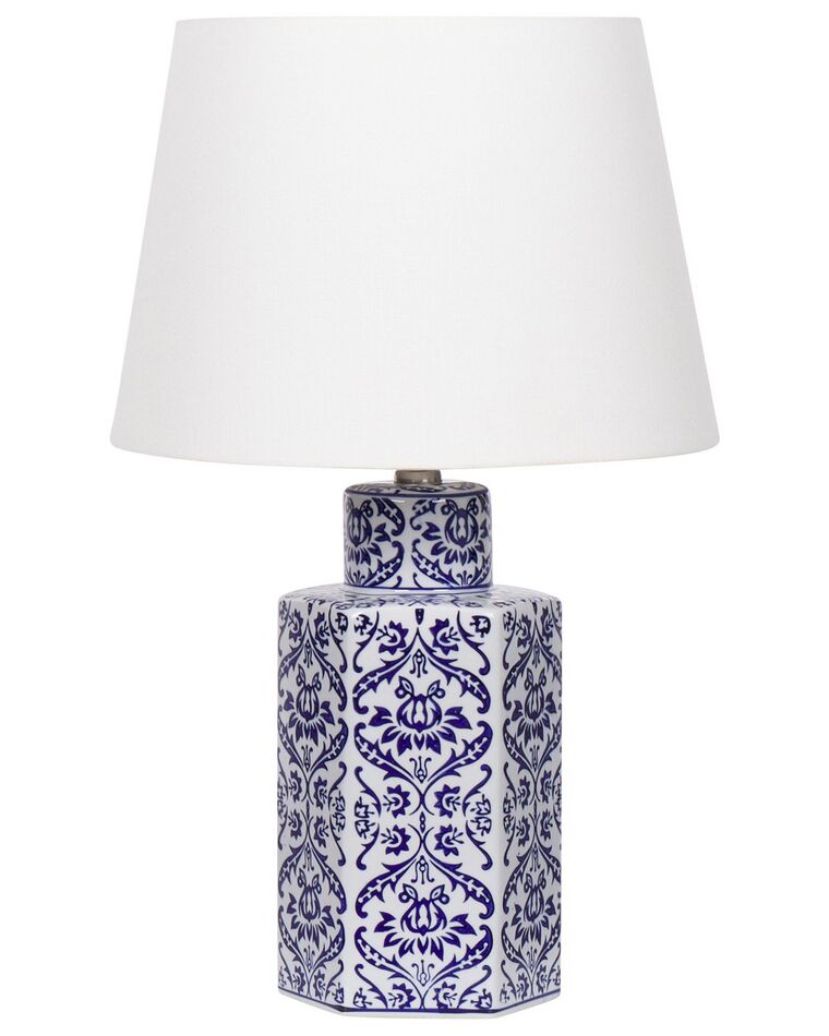 Table Lamp White and Blue MARCELIN_882985