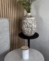 Terakotová váza na kvety 36 cm sivá/biela VIGO_883339
