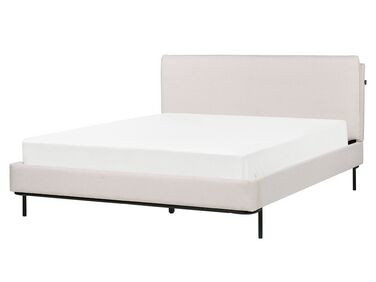 Čalúnená posteľ 160 x 200 cm béžová CORIO