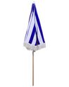 Ombrellone da giardino in tessuto blu e bianco ⌀ 150 cm MONDELLO_848578