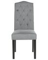 Lot de 2 chaises en tissu capitonné gris SHIRLEY _781769