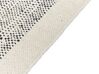 Tappeto lana bianco sporco e nero 80 x 150 cm KETENLI_847441