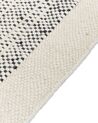 Tappeto lana bianco sporco e nero 80 x 150 cm KETENLI_847441