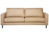 3 Seater Faux Leather Sofa Beige SAVALEN_723706