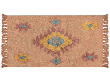 Bavlnený koberec 80 x 150 cm oranžová IGDIR