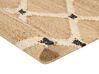 Teppich Jute beige 300 x 400 cm geometrisches Muster Kurzflor KALEKOY_885098