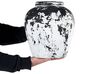Terracotta Decorative Vase 33 cm Black and White DELFY_850261