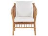 4 Seater Bamboo Wood Garden Sofa Set White MAGGIORE_835826