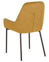 Sada 2 manšestrových jídelních židlí žluté LOVERNA_780035