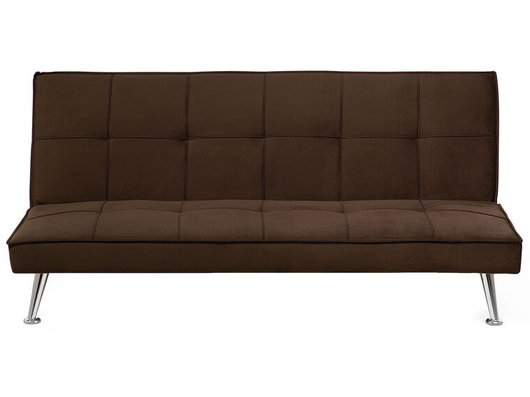 Fabric Sofa Bed Brown HASLE_589688