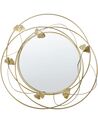 Okrúhle nástenné zrkadlo kovové ø 47 cm zlaté ANGLET_904363