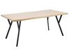 Jedálenský stôl 180 x 90 cm svetlé drevo/čierna ALTON_886512