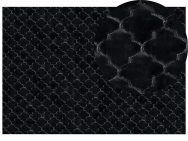 Vloerkleed kunstbont zwart 160 x 230 cm GHARO