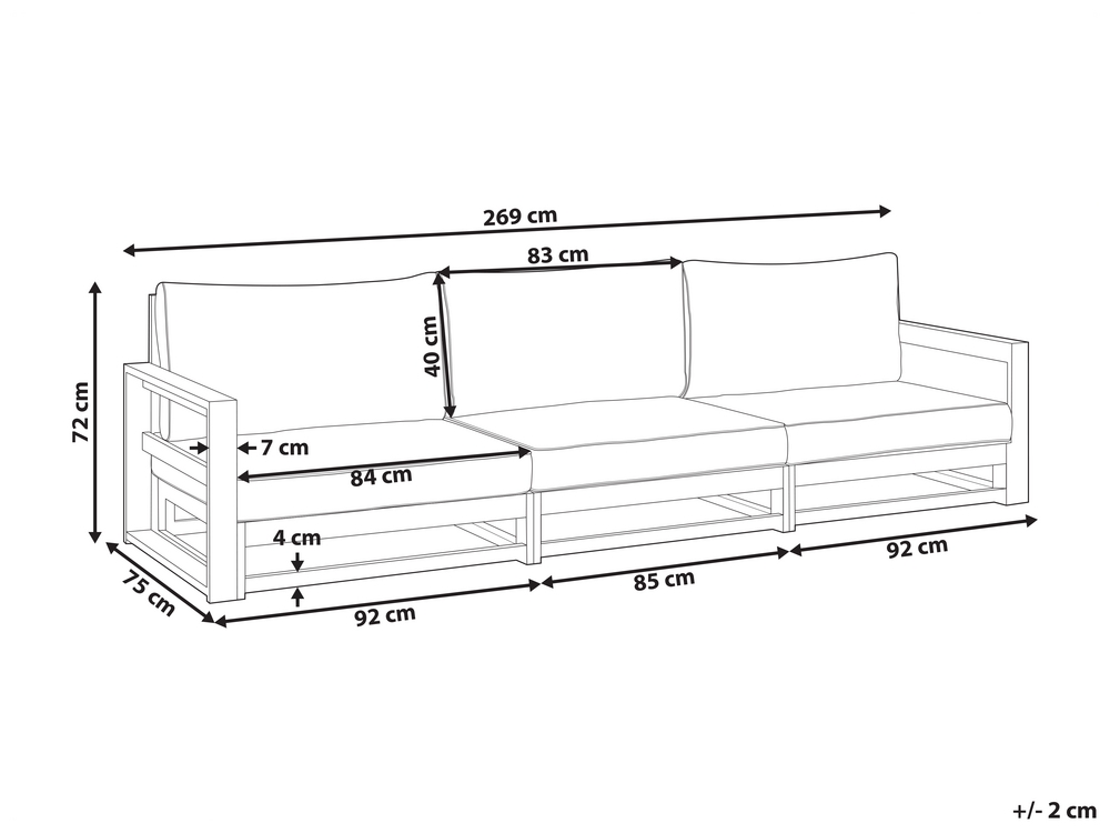 Outdoor sofa online seat height