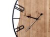 Iron Wall Clock 46 x 60 cm Light Wood with Black MEYNES_892135