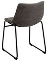 Set of 2 Fabric Dining Chairs Grey BATAVIA_725087