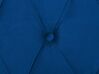 Cama de casal em veludo azul marinho 180 x 200 cm AVALLON_729138
