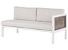 Lounge Set Aluminium weiß 4-Sitzer linksseitig Auflagen beige BORELLO_803157