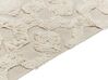 Teppich Baumwolle hellbeige 140 x 200 cm geometrisches Muster Kurzflor AKSARAY_839218