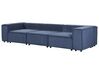Sofa modułowa 3-osobowa sztruksowa niebieska APRICA_909222