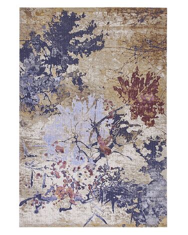 Teppich mehrfarbig 140 x 200 cm abstraktes Muster Kurzflor KULP