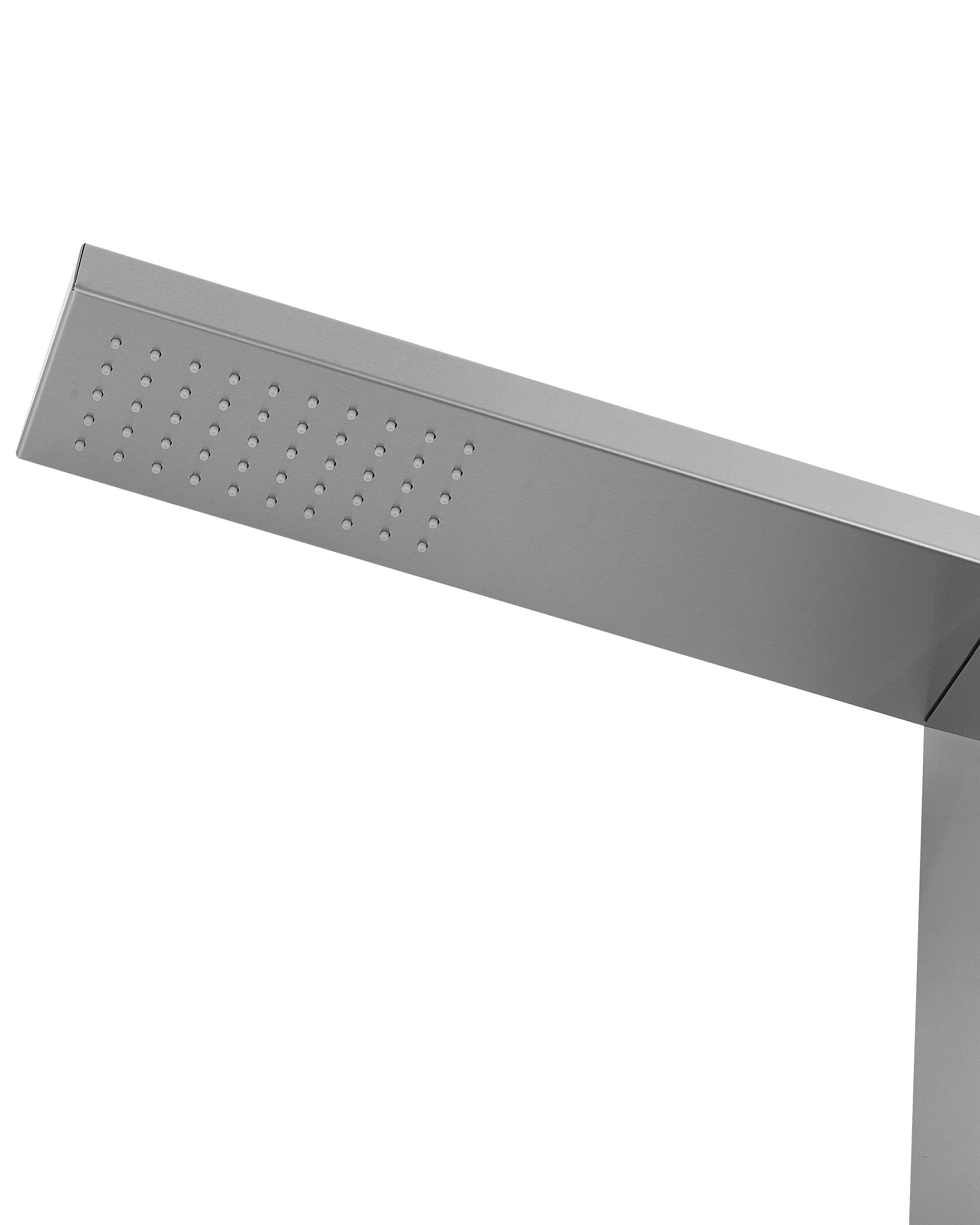 Freestanding Outdoor Shower Silver LOTZORAI Beliani.co.uk