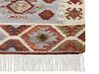Kelim Teppich Wolle mehrfarbig 80 x 150 cm geometrisches Muster Kurzflor PROSHYAN_859417