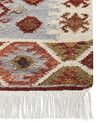 Kelim Teppich Wolle mehrfarbig 80 x 150 cm geometrisches Muster Kurzflor PROSHYAN_859417