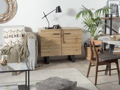 2 -ovinen sivupöytä vaalea puu TIMBER