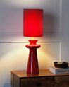 Bordlampe rød ruskind H 62 cm OTEROS_906263