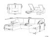 Canapé panoramique convertible gris foncé 5 places avec rangement SOMMEN_723539