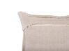Set of 2 Cotton Cushions Geometric Pattern 45 x 45 cm Beige and Black HENTEPE_801755
